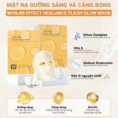 Mặt Nạ Dưỡng Sáng Da Wonjin Effect Flash Glow - Công Thức Giữ Ẩm, Trẻ Hóa Da Từ Chiết Xuất Thiên Nhiên, Phù Hợp Mọi Loại Da