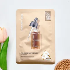 Mặt Nạ Dưỡng Trắng Da CNP Laboratory Vita Energy Ampule Mask - Hộp 10 Miếng Đem Lại Làn Da Tươi Sáng, Đầy Năng Lượng