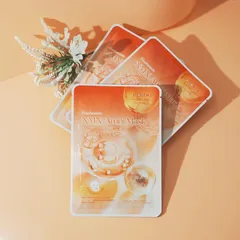 Mặt nạ Peauhonnete Amni Mask - Hỗ trợ phục hồi và trẻ hóa da với chiết xuất nhau thai, dưỡng ẩm sâu, làm sáng da, Hộp 5 miếng