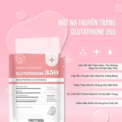 Mặt nạ Pretty Skin Glutathione 350 - Dưỡng trắng, làm đều màu da, cấp ẩm, chống lão hóa, phù hợp mọi loại da