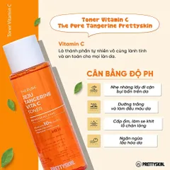 Nước Hoa Hồng Pretty Skin Vita C - Toner Dưỡng Da Chiết Xuất Quýt Jeju, Làm Sáng Da, Cân Bằng Ẩm, 250ml