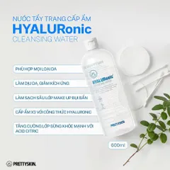 Nước Tẩy Trang Pretty Skin HyaluRonic Cleansing Water 600ml - Dưỡng Ẩm & Làm Sạch Dịu Nhẹ, Phù Hợp Với Da Nhạy Cảm từ Hàn Quốc