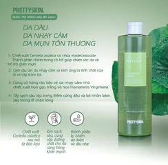 Nước Tẩy Trang Rau Má Pretty Skin The Pure Jeju Cica - Làm Sạch Nhẹ Nhàng, Dịu Da Nhạy Cảm, 500ml