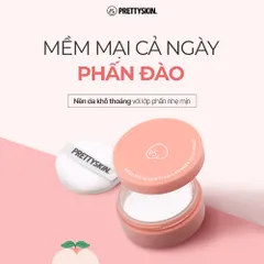 Phấn Bột Kiềm Dầu Pretty Skin Good Bye Sebum Finish Power Plus+ Peach - Kiểm Soát Bã Nhờn, Làn Da Mịn Màng Suốt Ngày