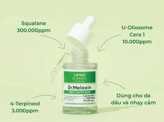 Serum Trị Mụn Dr.Melaxin Lipino Oil Ampoule - Kiểm Soát Bã Nhờn, Ngăn Ngừa Mụn, Dưỡng Da Khỏe Mạnh 30ml