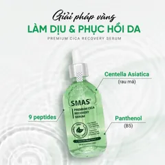 Serum Smas Premium Cica Recovery - Hỗ Trợ Làm Dịu Da Nhạy Cảm, Phục Hồi Hàng Rào Bảo Vệ, Cung Cấp Độ Ẩm 120ml
