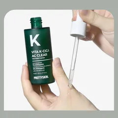 Serum Ngừa Mụn Pretty Skin Vita K Cica Ac Clear Treatment - Hỗ Trợ Phục Hồi, Dưỡng Da Căng Mịn, 50ml