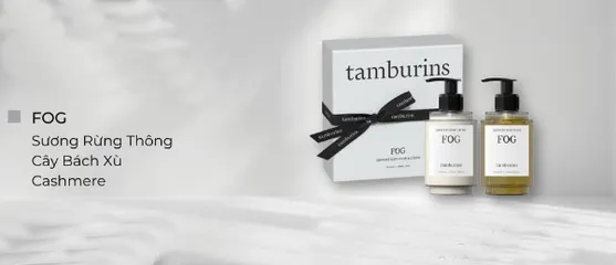 Set Sữa Tắm và Lotion Dưỡng Thể Tamburins Fog Showery - Hương Sương Rừng Thông, Giúp Da Ẩm Mượt, Thư Giãn Sau Một Ngày Dài