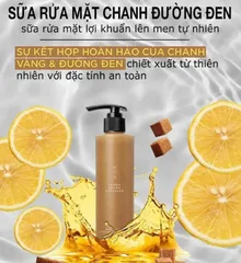 Sữa Rửa Mặt Chanh Đường Đen Byvibes Wonder Bath - Lemon Chung Cleanser Cho Mọi Loại Da, Chứa AHA, BHA, LHA - Làm Sáng và Sạch Da