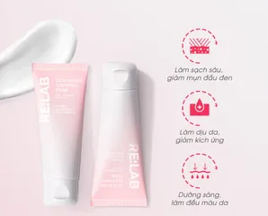 Sữa Rửa Mặt Tạo Bọt Re:Lab Cica 120ml - Giúp Làm Sạch Sâu, Kiểm Soát Dầu Nhờn và Ngừa Mụn Cho Da Dầu Mụn