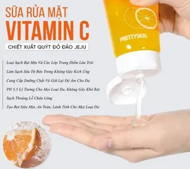 Sữa Rửa Mặt Vitamin C Sáng Da Prettyskin The Pure Jeju Tangerine 150ml - Gel Tạo Bọt Dưỡng Ẩm Cho Da Mềm Mại Ở Từng Lớp Da