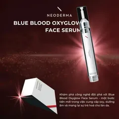 Tinh chất dưỡng sáng da Neoderma Blue Blood Oxyglow Face Serum 15ml - Công nghệ tái tạo da, dưỡng ẩm và chống lão hóa cho làn da khỏe đẹp