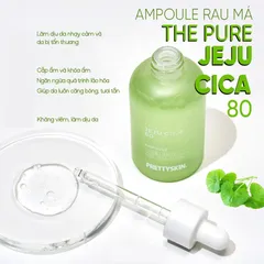 Tinh Chất Rau Má Prettyskin The Pure Jeju Cica 80 Ampoule - Serum Làm Dịu, Kháng Viêm, Tái Tạo Da Cho Làn Da Khỏe Mạnh