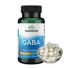 Viên Gaba 750mg Swanson của Mỹ - Hỗ Trợ Não Bộ, Tăng Cường Trí Nhớ, Giảm Căng Thẳng, 60 Viên