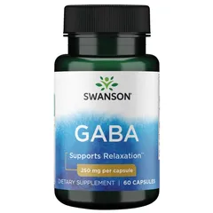 Viên hỗ trợ não bộ Gaba 250mg Swanson - Giảm mệt mỏi, tăng cường trí nhớ, hỗ trợ thư giãn - 60 viên bổ não hiệu quả Mỹ