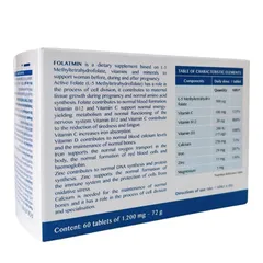 Viên uống Folatmin 5-MTHF - Bổ sung Vitamin và Khoáng Chất Chuyên Biệt cho Phụ Nữ, Hỗ Trợ Mang Thai và Sức Khỏe Sinh Sản