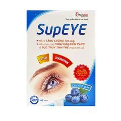 Viên uống hỗ trợ thị lực SupEye Thái Minh - Giải pháp tự nhiên cho mắt khỏe, giảm mỏi mắt, hỗ trợ cải thiện thị lực, hộp 60 viên.