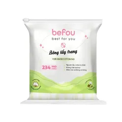 Combo 3 Gói Bông Tẩy Trang Befou Pure Snow Cotton Pad 234 Miếng - An Toàn Cho Da Nhạy Cảm, Làm Sạch Hiệu Quả, Tiện Lợi