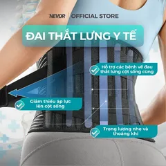Đai Lưng Cột Sống Nevor DTL01 – Hỗ Trợ Giảm Đau Lưng, Thoát Vị Đĩa Đệm, Thiết Kế Thoáng Khí, Sử Dụng Dễ Dàng
