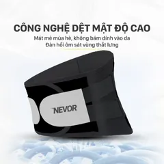 Đai lưng hỗ trợ cột sống Nevor DTL03 - Thiết bị chăm sóc sức khỏe giảm đau thắt lưng có đai cố định và đệm bơm hơi cho nam nữ