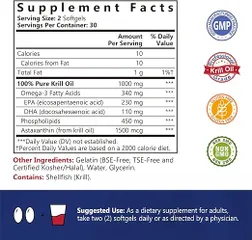 Dầu Nhuyễn Thể NatureMyst Antarctic Krill Oil 1000mg Omega-3, Astaxanthin & Phospholipids - Hỗ trợ Tim Mạch & Não Bộ, Lọ 60 Viên