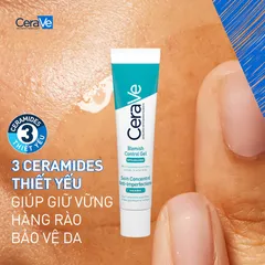 Gel Chấm Mụn CeraVe Blemish Control 40ml - Gel AHA BHA Giảm Mụn Đầu Đen, Kiểm Soát Dầu, Phục Hồi Da, An Toàn Cho Da Nhạy Cảm