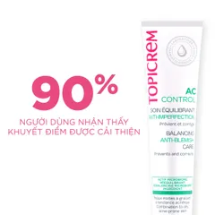 Kem Dưỡng Ẩm Cho Da Mụn Topicrem AC Control 40ml - Gel Cân Bằng Chống Mụn, Cấp Ẩm, Giữ Ẩm Cho Da Dầu và Hỗn Hợp