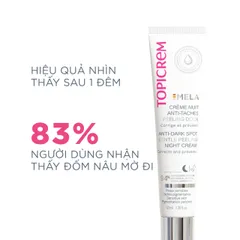 Kem Dưỡng Đêm Topicrem Mela - Chống Nám, Tàn Nhang, Làm Sáng Da, Peeling Nhẹ Nhàng, 40ml