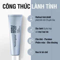 Kem Dưỡng Mắt Neutrogena Visible Repair Eye Cream Retinol 15g - Giúp Giảm Nếp Nhăn, Quầng Thâm, Bọng Mắt, Cho Da Mịn Màng, Săn Chắc