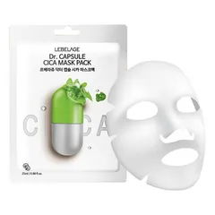 Mặt Nạ Lebelage Dr.Capsule Cica Rau Má - Hỗ Trợ Phục Hồi Da Nhạy Cảm, Làm Dịu, Giảm Mẩn Đỏ, Giúp Tái Tạo Da Tổn Thương
