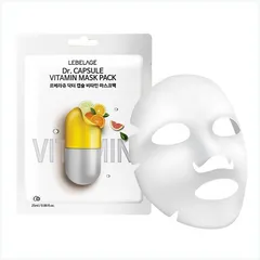 Mặt Nạ Lebelage Dr.Capsule Vitamin Mask Pack - Dưỡng Sáng Da, Cải Thiện Tình Trạng Da Xỉn Màu, Hàn Quốc, Hộp 30 Miếng