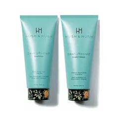 Bộ dầu gội xả Hush & Hush Deeply Rooted - Chăm sóc tóc khỏe mạnh, ngăn rụng tóc, cho tóc bóng mượt từ gốc đến ngọn - Hàng nhập khẩu Mỹ