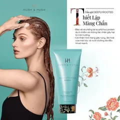 Dầu Gội Hush & Hush Deeply Rooted 200ml - Chăm Sóc Tóc Yếu, Dễ Gãy, Phục Hồi, Dịu Nhẹ Từ Chiết Xuất Thiên Nhiên