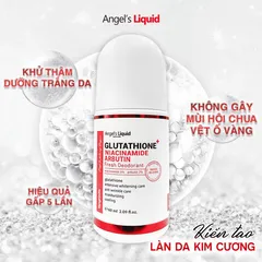 Lăn Khử Mùi Angel's Liquid Plus Niacinamide Arbutin - Deodorant Giữ Khô, Ngăn Mùi, Làm Sáng Nách 60ml Xuất Xứ Hàn Quốc
