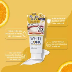 Tẩy Da Chết White Conc Body Nhật Bản - Chống Đốm Nâu Niệm Giúp Da Mịn Màng 150ml - Dưỡng Da Từ Thiên Nhiên