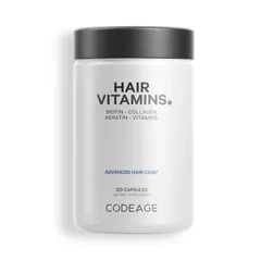 Viên Uống Hỗ Trợ Mọc Tóc Codeage Hair Vitamins - Chống Rụng Tóc, Tăng Cường Biotin, Collagen, Keratin, Giúp Tóc Khỏe Mạnh, Bóng Mượt