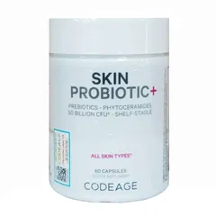 Viên Uống Lợi Khuẩn Codeage Skin Probiotic - 60 Viên Hỗ Trợ Làm Đẹp Da, Cải Thiện Mụn và Sức Khỏe Hệ Tiêu Hóa Mỹ Nhập Khẩu