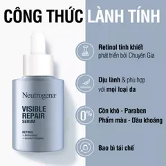 Serum Dưỡng Da Neutrogena Visible Repair Retinol 30ml - Tinh Chất Trẻ Hóa Da, Giảm Nếp Nhăn, Cải Thiện Độ Đàn Hồi Da