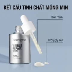 Serum Dưỡng Da Neutrogena Visible Repair Retinol 30ml - Tinh Chất Trẻ Hóa Da, Giảm Nếp Nhăn, Cải Thiện Độ Đàn Hồi Da