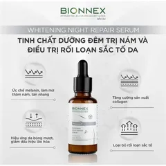 Serum Dưỡng Trắng Ban Đêm Bionnex Whitening Night Repair Serum 20ml - Phục Hồi, Cải Thiện Da Sạm Nám, Đều Màu, Tươi Sáng