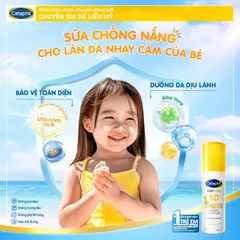 Sữa Chống Nắng Cetaphil Sun Kids SPF 50+ Dành Cho Bé - Lotion Nhẹ, Chống Nước, An Toàn Cho Da Nhạy Cảm, 150ml