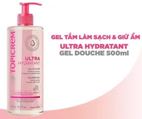 Sữa Tắm Cấp Ẩm Topicrem Ultra Hydratant Gel Douche 1000ML - Dành Cho Da Nhạy Cảm, Giữ Ẩm Tối Đa, An Toàn Cho Trẻ Sơ Sinh