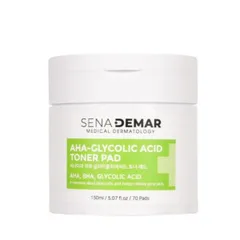 Toner Pad Sena Demar AHA Glycolic Acid - Dòng Bông Tẩy Tế Bào Chết Hàn Quốc, Giúp Làn Da Sáng Mịn, Ngăn Ngừa Mụn, Tiện Lợi 70 Miếng