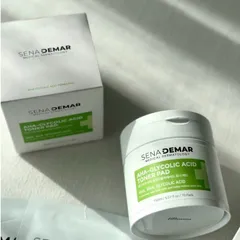 Toner Pad Sena Demar AHA Glycolic Acid - Dòng Bông Tẩy Tế Bào Chết Hàn Quốc, Giúp Làn Da Sáng Mịn, Ngăn Ngừa Mụn, Tiện Lợi 70 Miếng