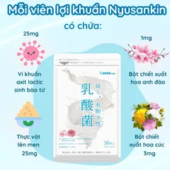 Viên Uống Bổ Sung Lợi Khuẩn Nyusankin Seedcoms - Hỗ Trợ Tiêu Hóa Khỏe Mạnh, Cân Bằng Hệ Vi Sinh Đường Ruột, Tăng Cường Miễn Dịch