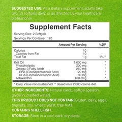 Viên Uống Dầu Nhuyễn Thể Deal Supplement Antarctic Krill Oil 1000mg - Bổ Sung Omega-3 Hỗ Trợ Sức Khỏe Tim Mạch, Não Bộ, Khớp, Thị Lực