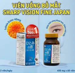Viên Uống Hỗ Trợ Thi Lực FFC Sharp Vision Fine Japan - Bổ Sung Lutein Ester Giúp Bảo Vệ Mắt Khỏi Ánh Sáng Xanh, Hộp 60 Viên
