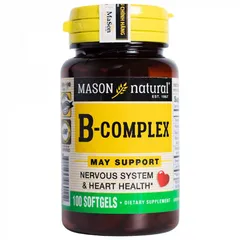 Viên Uống Mason Natural B-Complex Bổ Sung Vitamin Nhóm B - Hỗ Trợ Năng Lượng, Giảm Căng Thẳng, 100 Viên