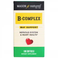 Viên Uống Mason Natural B-Complex Bổ Sung Vitamin Nhóm B - Hỗ Trợ Năng Lượng, Giảm Căng Thẳng, 100 Viên