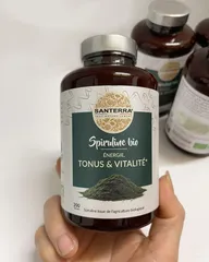 Viên Uống Tảo Xoắn Spiruline Santerra 200 Viên - Giàu Chất Xơ và Protein, Tốt Cho Sức Khỏe, Phù Hợp Người Ăn Chay